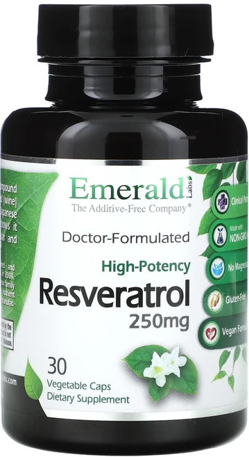 12월눈오는달 Emerald Laboratories 레스베라트롤 250mg 베지 캡슐 30정 미리준비하세요, EmeraldLaboratories레스베라트롤250mg, 1개 - 쿠팡