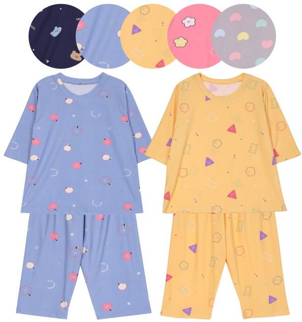 7부 상하세트 아동잠옷 주니어 유아 남아 여아 봄 간절기 파자마