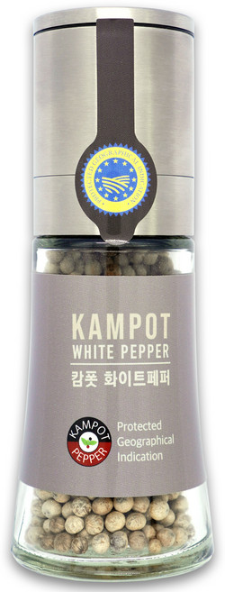 캄폿 라플랜테이션 LA PLANTATION 최상급 화이트페퍼 통후추 그라인더, 1개, 40g