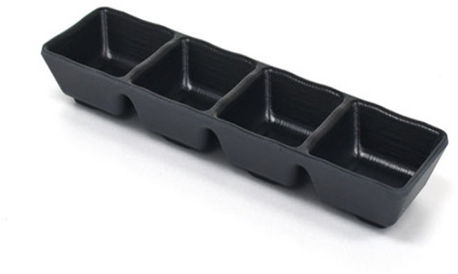 4칸 초장 종지 멜라민 일식종지 양념그릇 모던식기, DS-7771