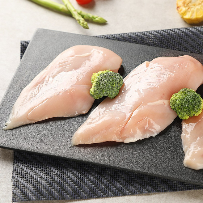 (1+1)국내산 손질 조각 통 닭가슴살(냉장), 1kgX2개-통, 오븐염지