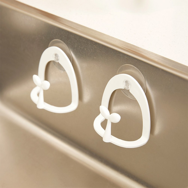 크린리빙 새싹 수세미 걸이 거치대 싱크대 받침대 물빠짐, 1개, 화이트