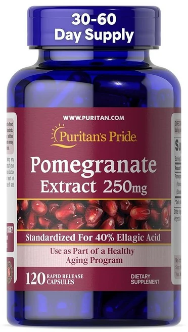 퓨리탄프라이드 석류 추출물 250mg 캡슐 120정, 1개 - 쿠팡
