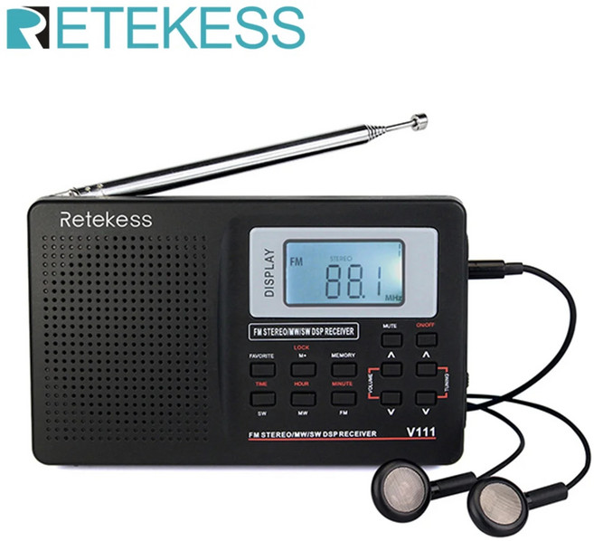 RETEKESSV111 풀 밴드 라디오 FM 스테레오MWSW DSP 월드 밴드 수신기 타이밍 알람 시계 포함 휴대용 라디오 블랙 F9201, 10KHz MW tuning, 2.10KHz MW tuning