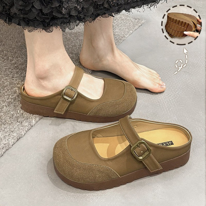 Modern Fashion 여성 트렌디 통굽 슬리퍼 편한 뮬 F56