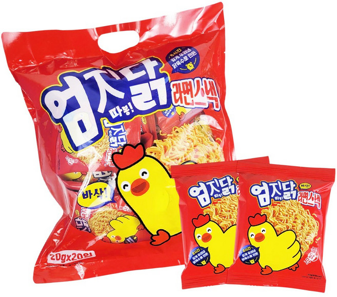 엄지닭 라면과자 불닭맛/8시간 우려낸 닭육수 첨가, 40개, 20g