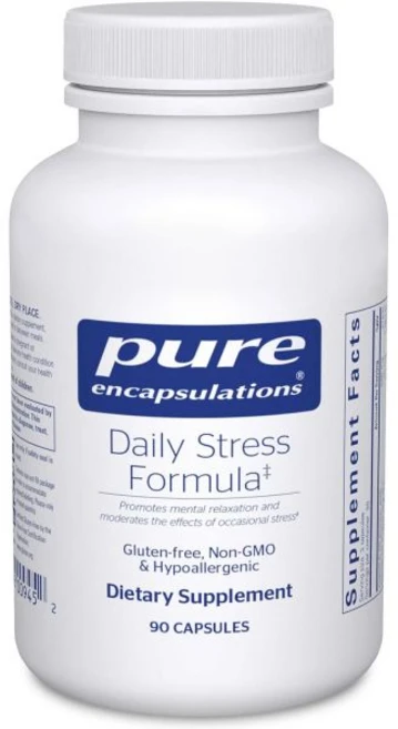 퓨어인캡슐레이션 Pure Encapsulations Daily Stress Formula | Promotes Relaxation and Moderates The Effects, 90 Count (Pack of 1), 1개, 90정 - 쿠팡