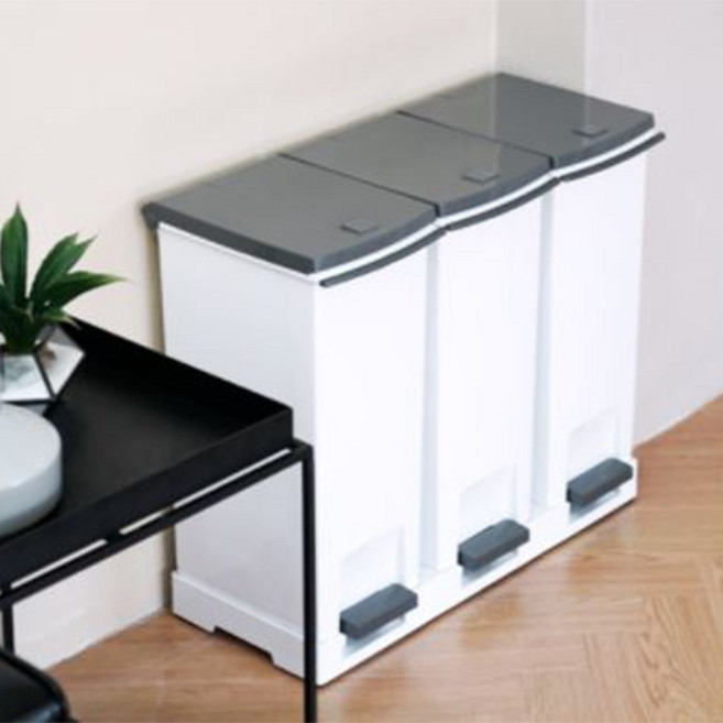 프랑코 franco 폐달형 분리수거함 3칸(60L) / 20L x3개, 단품