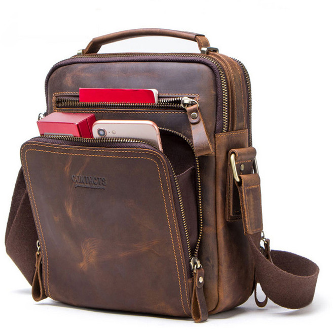 수제명품 통가죽 CONTACTS MB108 남성 크로스백 보조가방 남자크로스백 아이패드케이스