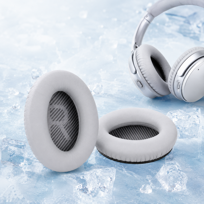 보스 QC35 QC25 이어 커버 솜 QC25 QC15 AE2 헤드셋 커버 교체, 1세트, 그레이
