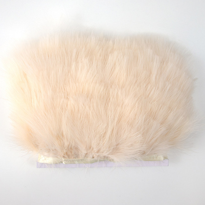 프린지 바느질 깃털 화이트 장식 웨딩 트림 터키 드레스 리본 천연 액세서리 1m 블랙 마라부 공예, light Champagne, 1개