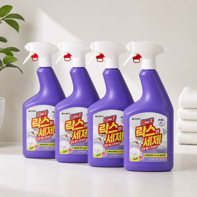 홈스타 락스와세제 3X 욕실 청소 폼스프레이 후로랄향 900ml 곰팡이 찌든때 세정제