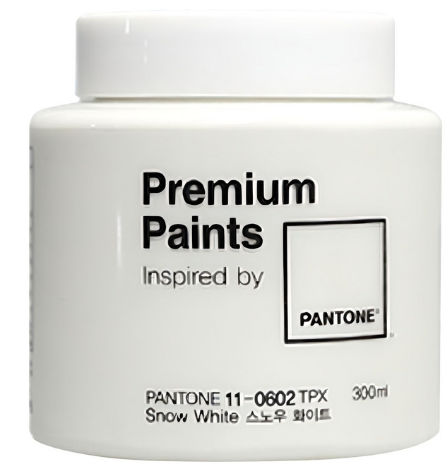 PANTONE 프리미엄 페인트, 스노우화이트, 300ml, 1개