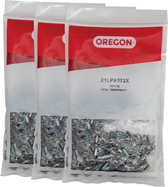 오레곤 체인톱날 엔진톱날 21번 36날 PowerCut 21LPX072X 비닐포장 기계톱날, 3개