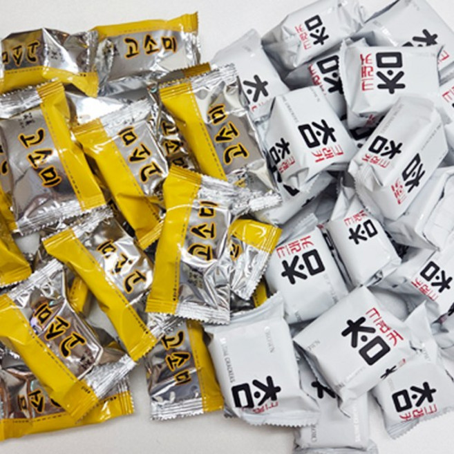 [이브의픽] 오리온 고소미 크라운 참 크래커 2종세트 대용량 사무실 간식, 100개, 38g