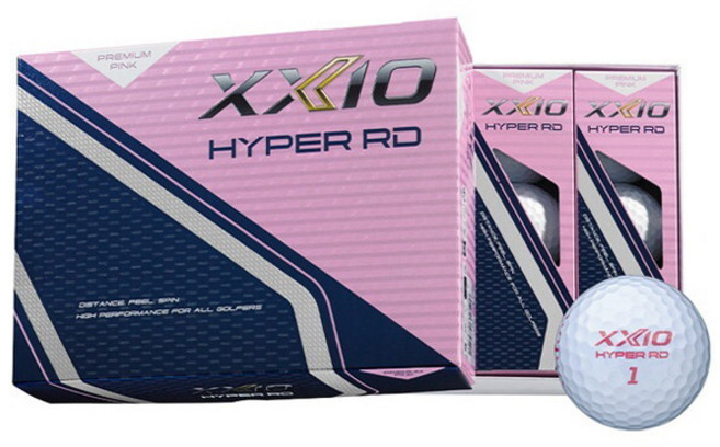 XXIO Hyper RD 高爾夫球, 1個, 12入, 高級粉紅