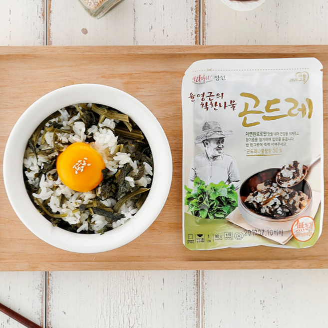 곤드레 나물밥 윤영근의 착한나물 산나물 80g X 20개 비빔밥 볶음밥