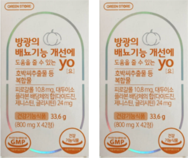 그린스토어 방광의 배뇨기능 개선에 도움을 줄 수 있는 YO 33.6g, 42정, 2개