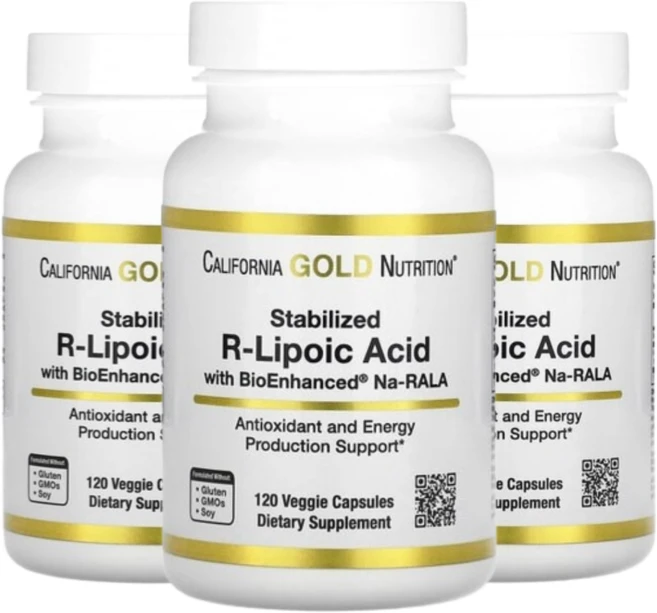 캘리포니아 골드 뉴트리션 알리포산 R-리포산 120캡슐 3통, 3개, 120정 - 쿠팡