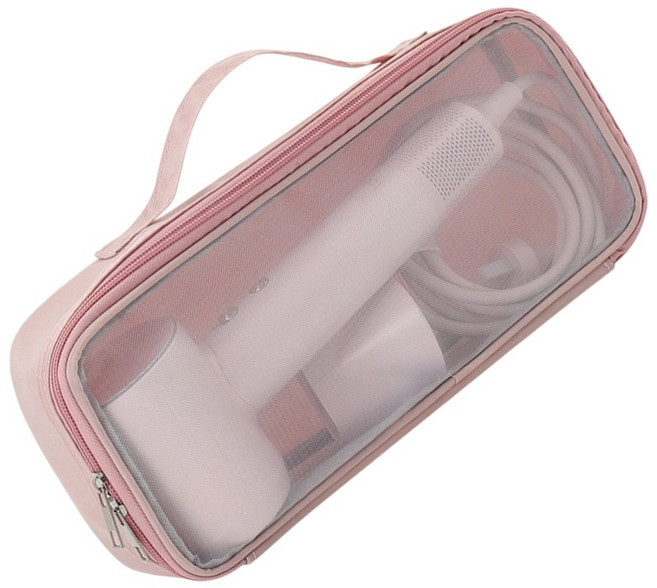 헤어 드라이어 및 스타일링 도구용 보호 여행 정리함 내열 나일론 케이스, 분홍색