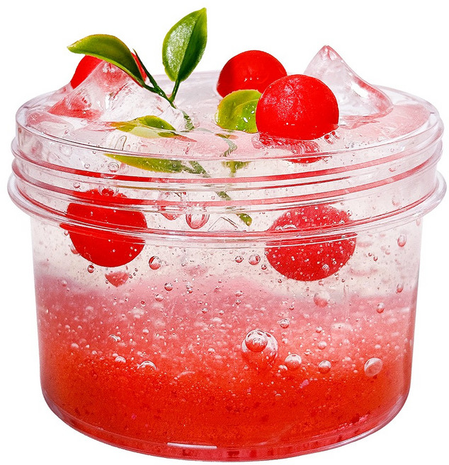 젤시스 딸기리프레셔 클리어슬라임 수제슬라임 안전한재료 스트레스해소 쫀득, 1개