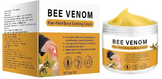 [BEE VENOM]부드럽고 보습력 있는 허브 관절 케어 크림 데일리 마사지용, 1개, 30g