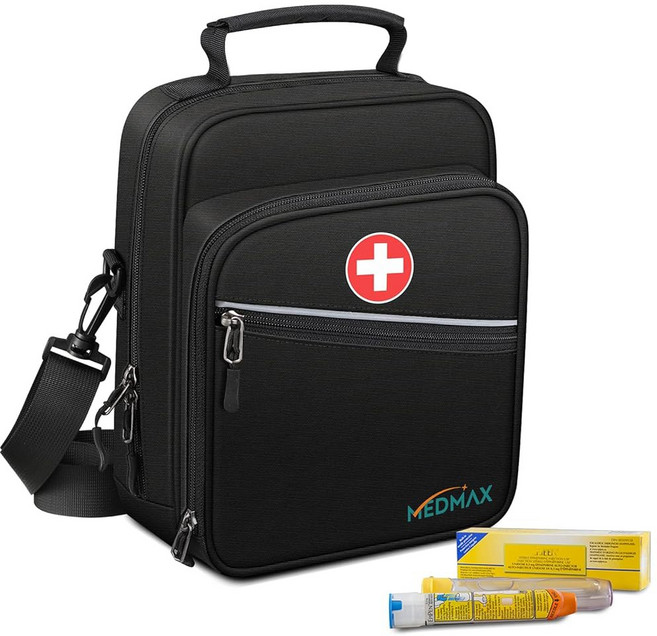 메드맥스 인슐린 천식 어깨끈 케이스 당뇨병 에피펜 쿨러 흡입기용 단열 여행용 휴대용 약물