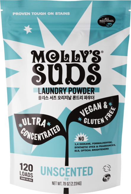 몰리스서즈 오리지날 론드리 파우더 세탁세제 120회분, 1개, 2.23kg