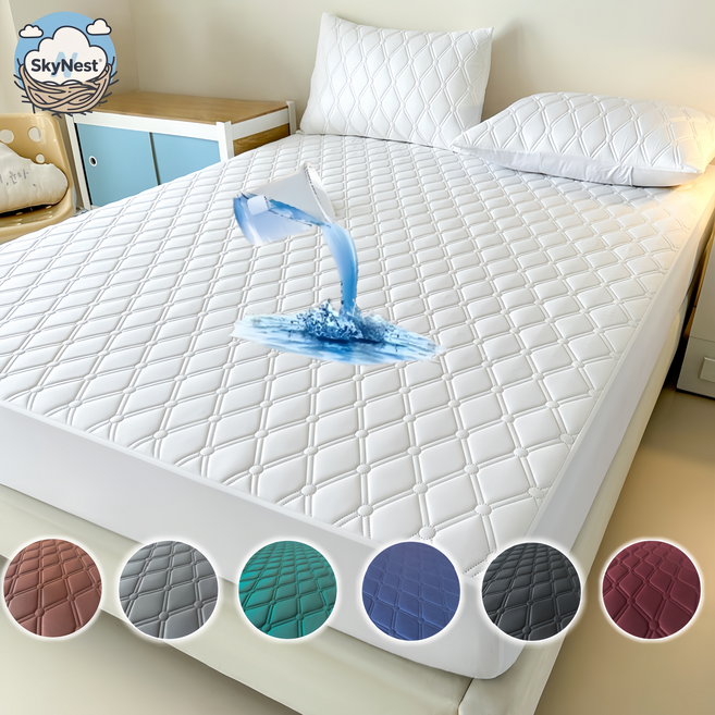 SkyNest 극세사 방수 항균 밴딩 심플 에코 매트리스 커버