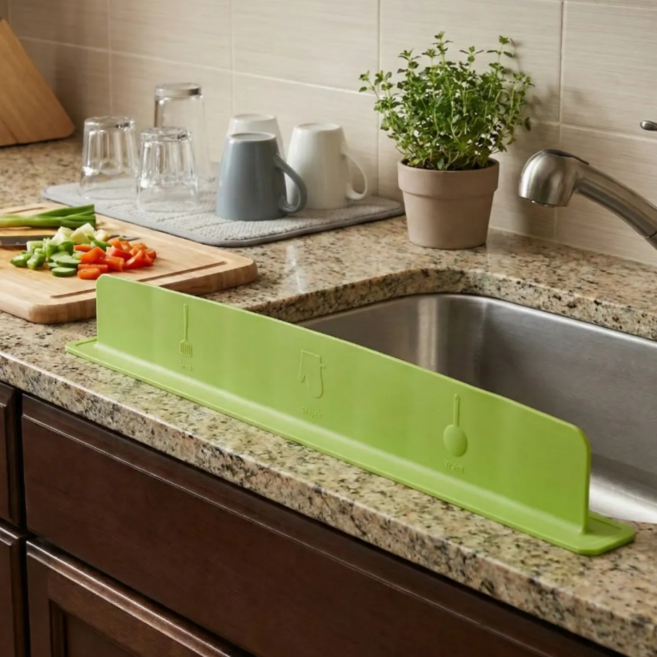 루나리브 싱크대 물막이 워터펜스, 1개, 그린