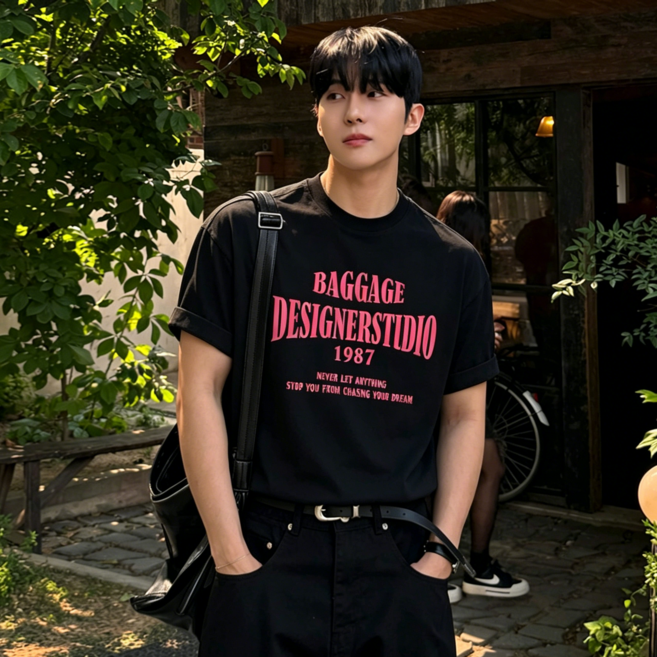 스타일닥터 여름 라운드넥 남성반팔 레터링 반팔 베이직 티셔츠 트랜드 오버핏 상의