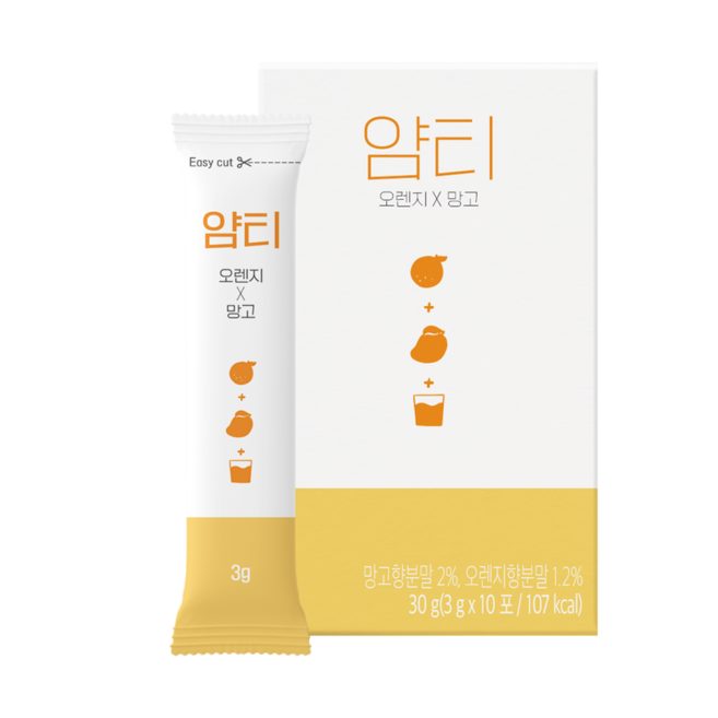 얌티 오렌지 망고, 3g, 10개입, 1개