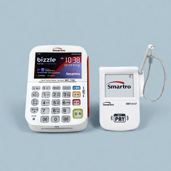 스마트로 무약정 쉬운설치 추가비용 없는 유선 카드단말기 SMT T225, 카드사 가맹 필요, 1개