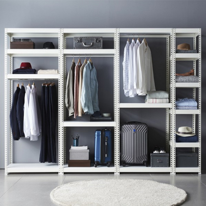 스피드랙 6단 다용도 앵글 선반 가로 900 깊이 500 높이 2100 철제 무볼트 경량랙, 스피드랙 6단_900x500x2100_블랙