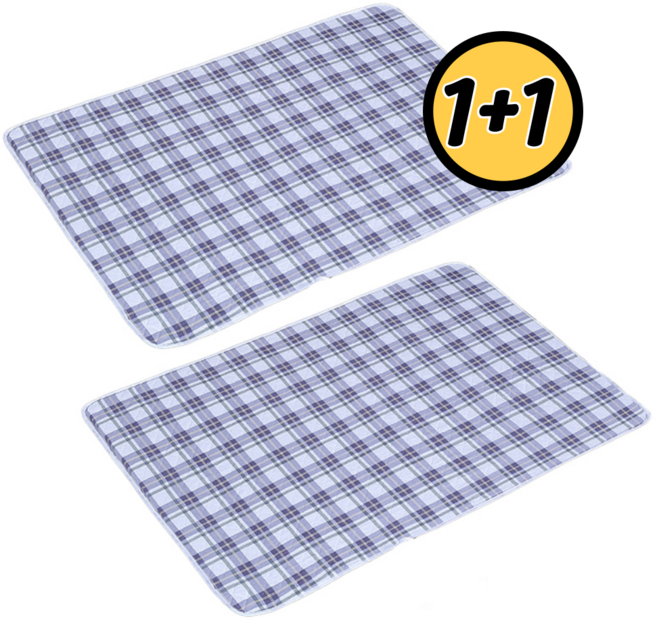 소소공감 환자용 어르신 케어 프리미엄 논슬립 방수 패드 매트, 편안한 블루