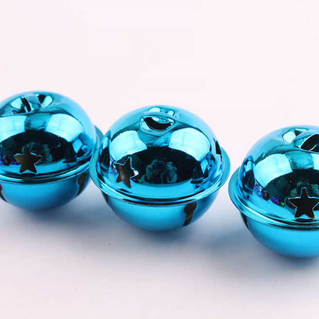 헤세드 2개) 40mm 샤이닝 유광 컬러방울 딸랑이 방울 (방울소리 안큼), 2개, 블루