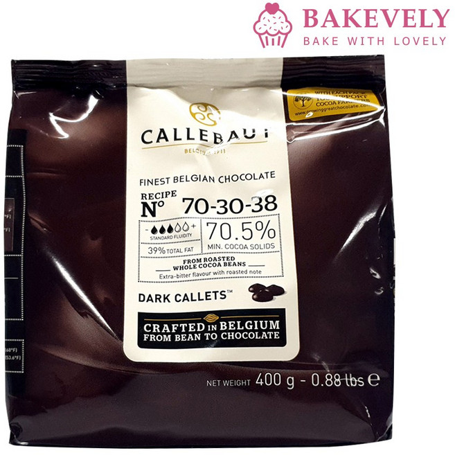 벨기에산 칼리바우트 다크70% 커버처 초콜릿 깔리바우트 깔리바우트 깔렛 칼렛 깔릿 다크초코, 400g, 1개