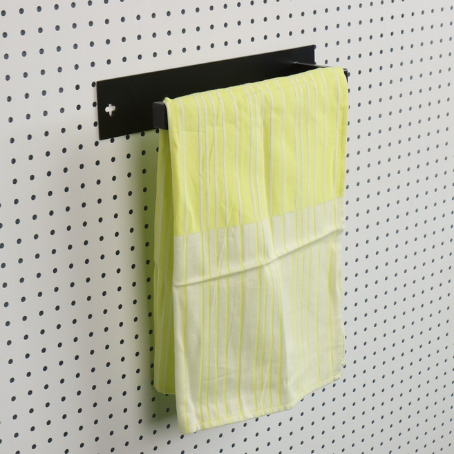 하우징디포 타공판 악세서리 타월걸이, 블랙(원터치), 1개