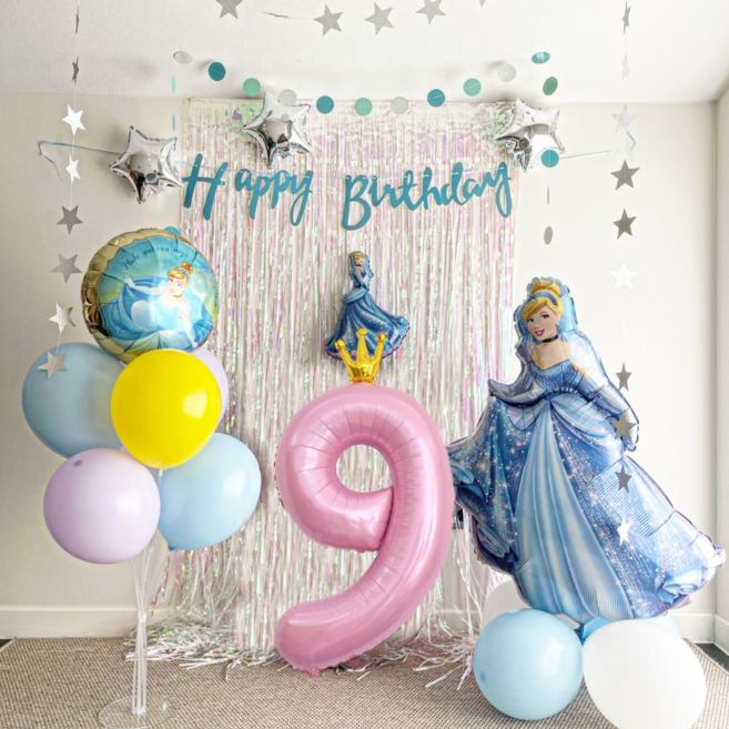 신데렐라 풍선 공주생일파티 풍선세트 디즈니 공주풍선, 1개, 핑크대형9
