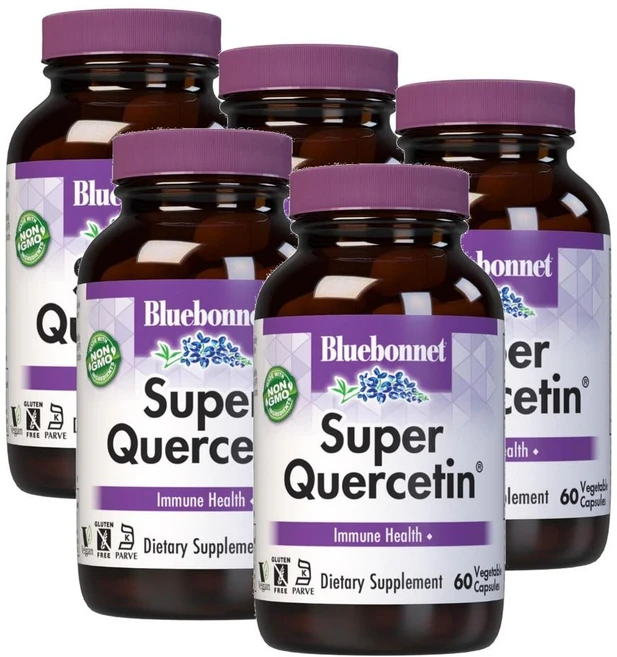 블루보넷 슈퍼 퀘르세틴 Bluebonnet Super Quercetin Vitamin C Formula, 60정, 5개 - 쿠팡