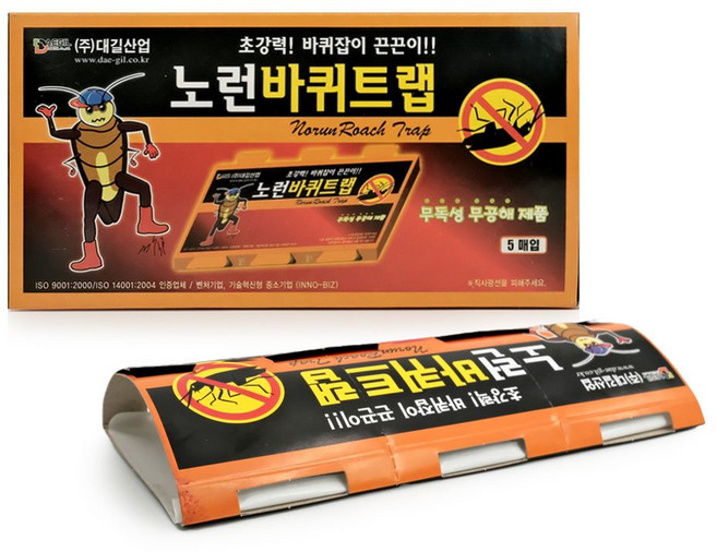 노런 바퀴트랩 5매입 초강력 바퀴벌레 퇴치 끈끈이 hot*498CI