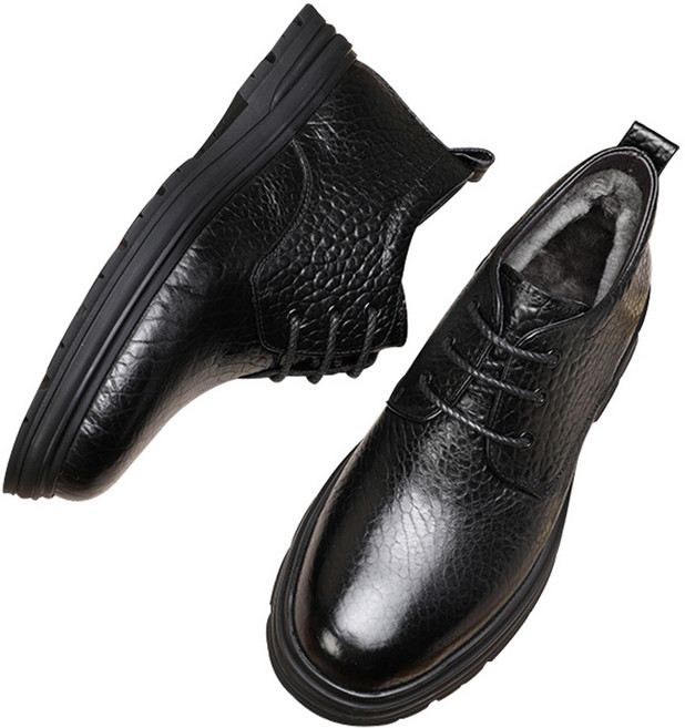 [ 보이앤맨 ] 남자 천연소가죽 양모 부츠 남성 양털 구두 편한 겨울 신발 방한화 (사이즈 245/250/255/260/265/270/275)