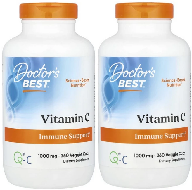 닥터스베스트 2개X Q-C를 함유한 비타민C 1000mg 베지 캡슐 360정, 2개 - 쿠팡