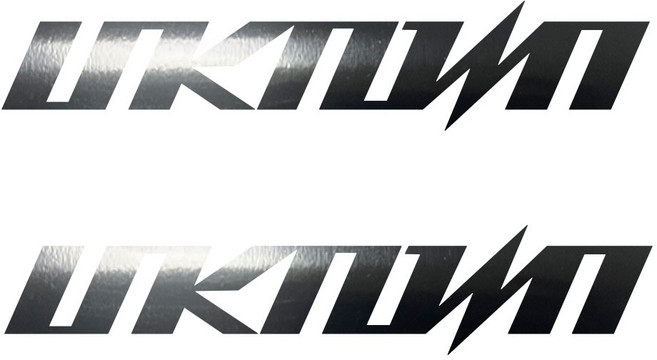 언노운 UNKNOWN 픽시 자전거 데칼 스티커 싱글 세트(1set 2개), 유광블랙