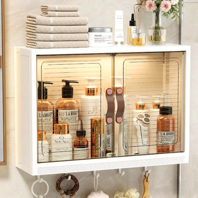 샤인홈리빙 무타공 주방 욕실수납장 다용도 수납정리함, 화이트, 1개