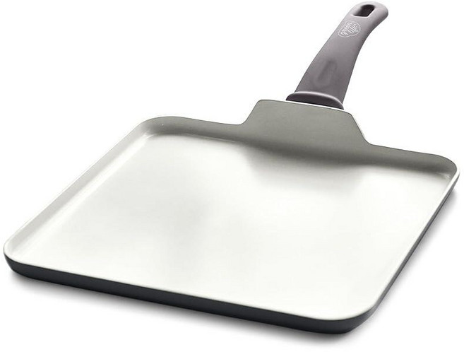 GreenLife Grip Healthy 세라믹 논스틱 그리들 팬 27.9cm(11인치) 소프트 핑크