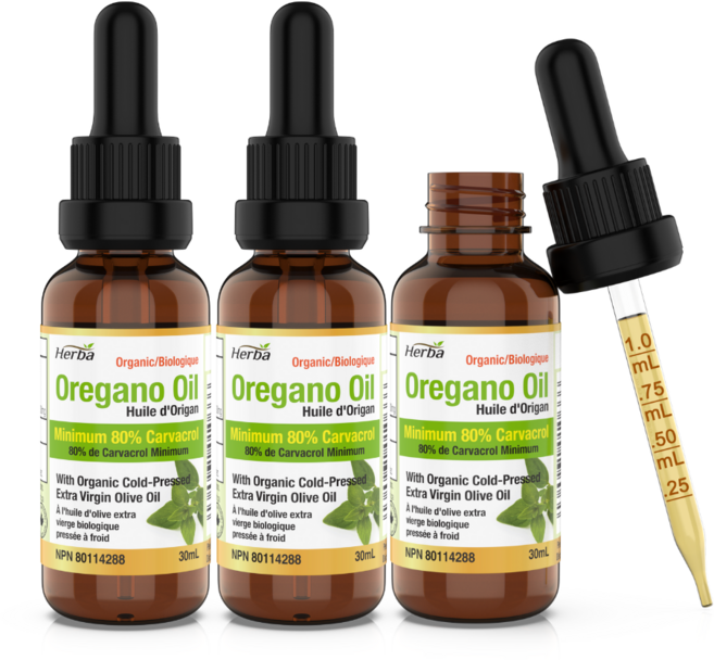 오레가노 오일 30ml Carvacrol 80% 허바 캐나다, 3개