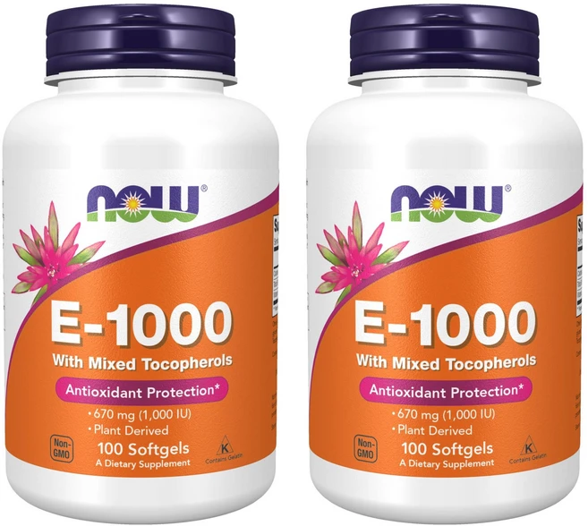 나우푸드 내추럴 E-1000 소프트젤 글루텐 프리, 100정, 2개 - 쿠팡