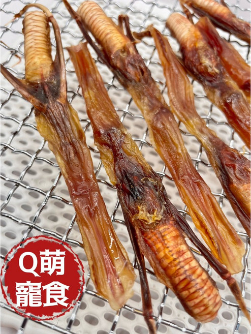 Q萌寵食屋 天然手作香烤鴨舌頭 寵物零食, 1個