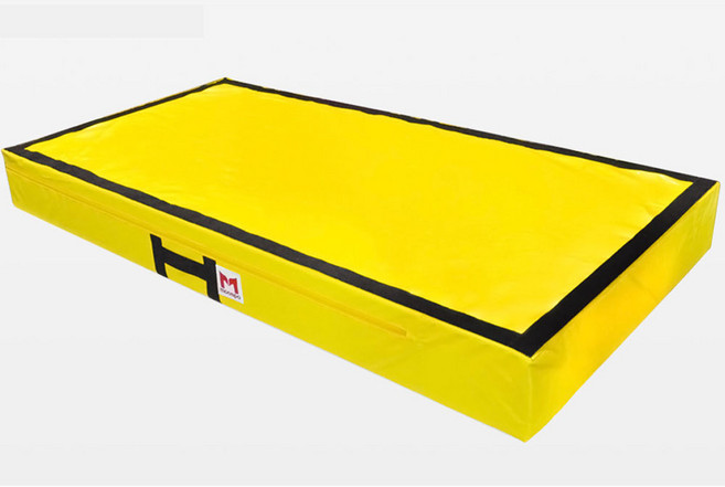 무스포 도약 매트리스 100x200x10cm 일자형, 1개, 옐로우